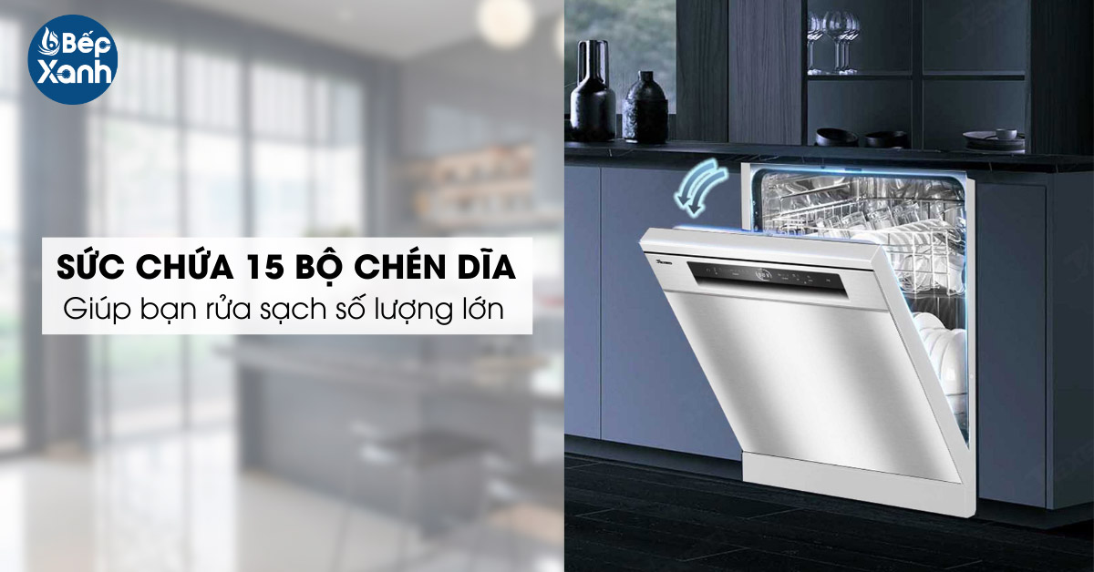 Sức chứa 15 bộ chén đĩa thoải mái cho gia đình