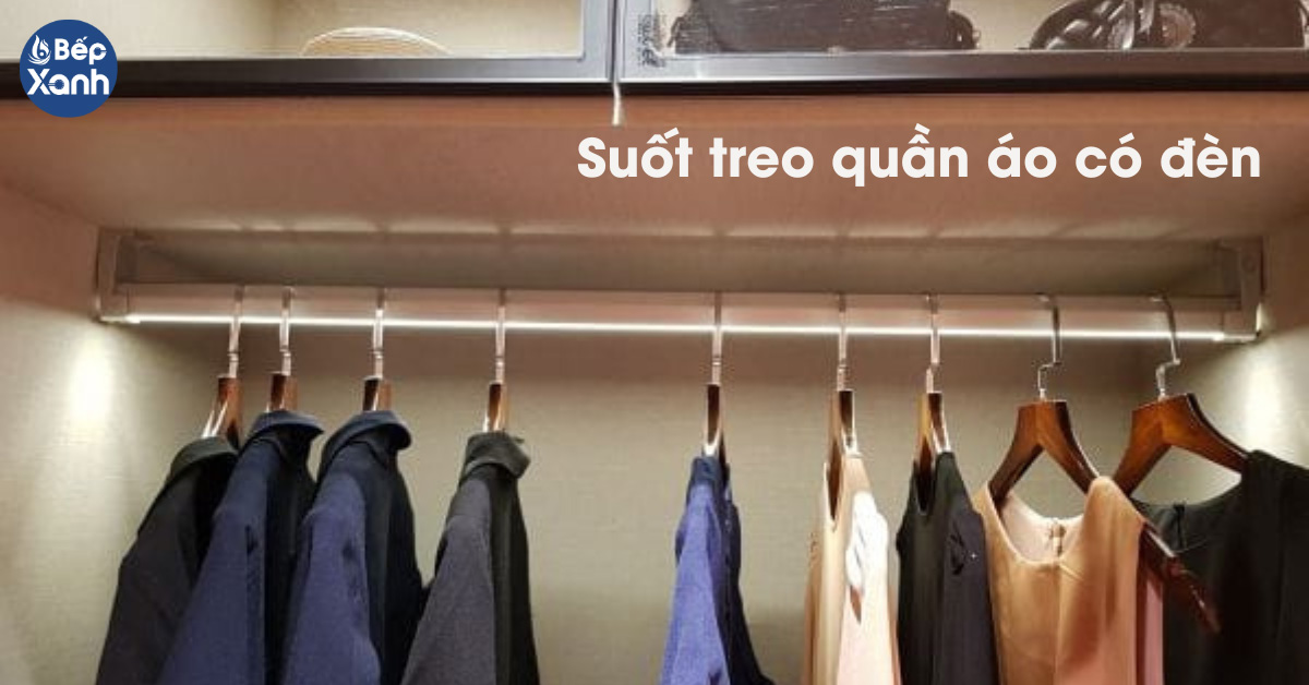 Suốt treo quần áo có đèn