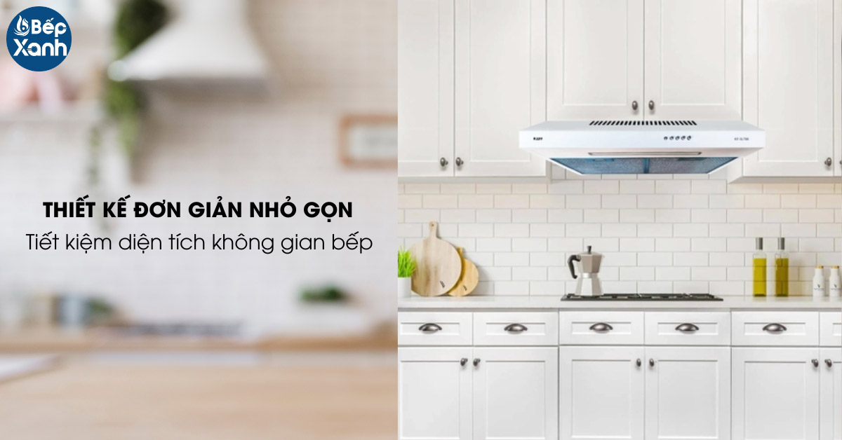 Máy hút mùi cổ điển Kaff thiết kế nhỏ gọn