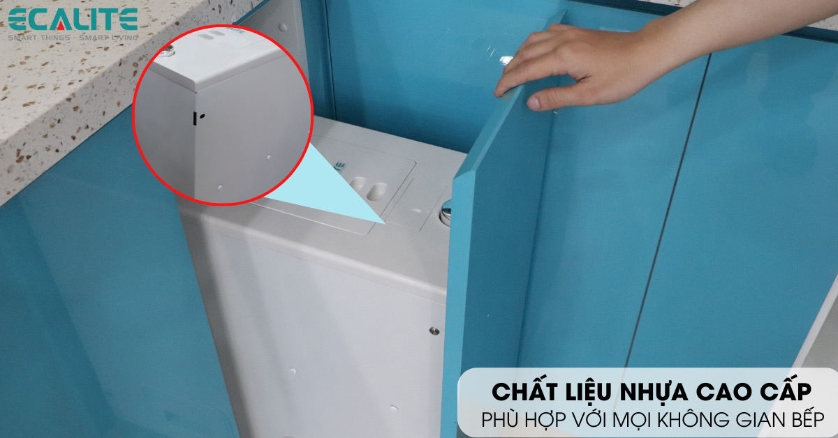 Thùng đựng gạo gắn cánh Ecalite EL-NEC18P chất liệu cao cấp