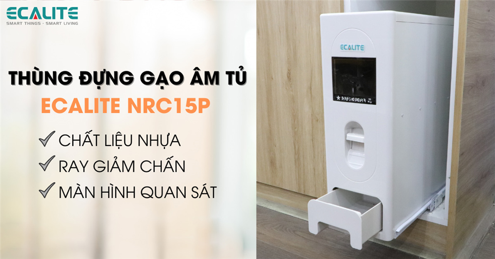 Thùng đựng gạo Ecalite NRC15P