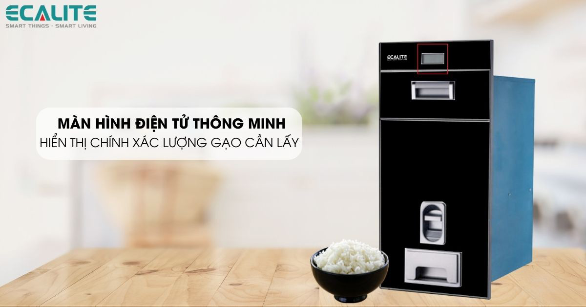 Thùng đựng gạo điện tử EL-RC300B màn hình điện tử thông minh, chính xác