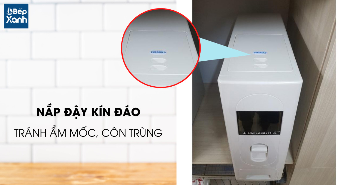 Nắp đậy kín bảo quản gạo an toàn