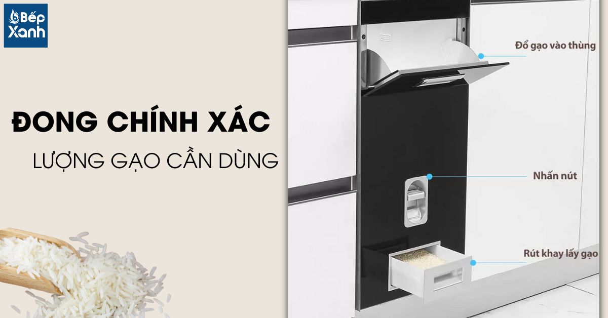 Lấy gạo tự động, chính xác.