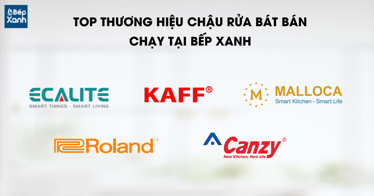 Top thương hiệu chậu rửa chén giá rẻ bán tại bếp xanh