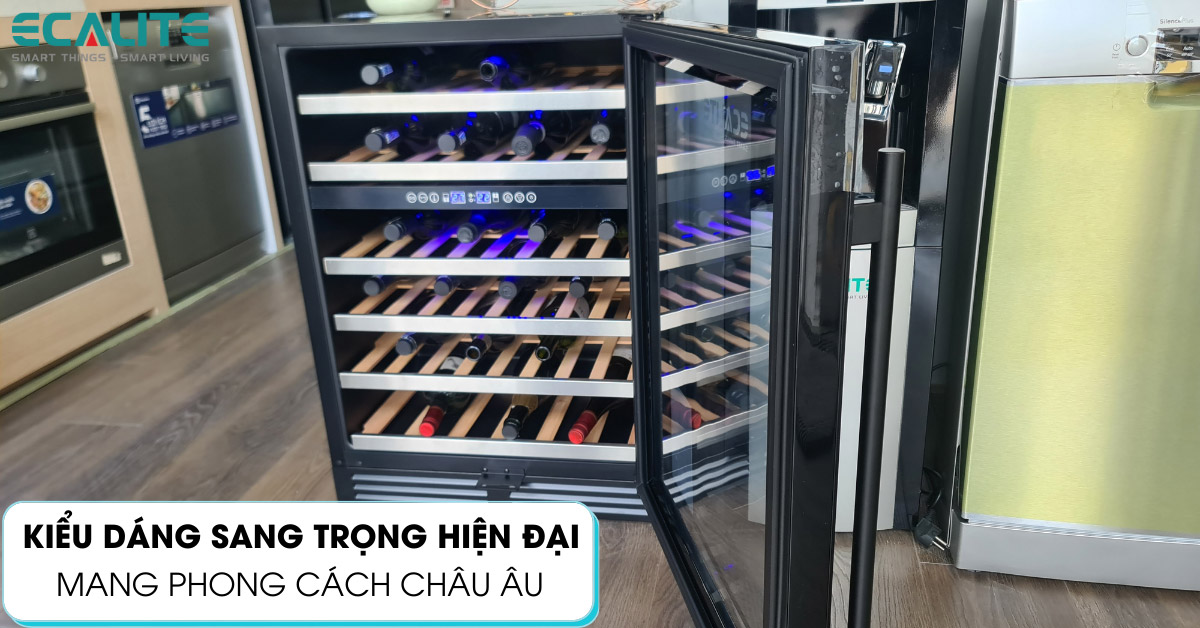 Kiểu dáng sang trọng của tủ rượu Ecalite EW-1546B