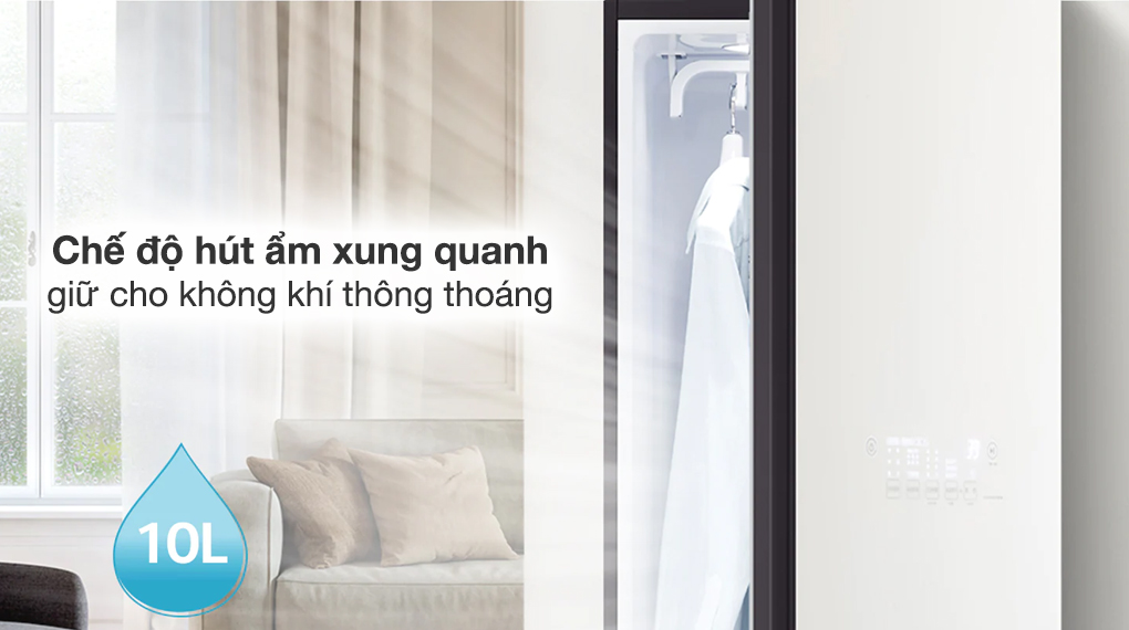 Tủ chăm sóc quần áo thông minh LG S5BOC - Chế độ hút ẩm phòng Tủ chăm sóc quần áo thông minh LG S5BOC - Chế độ hút ẩm phòng