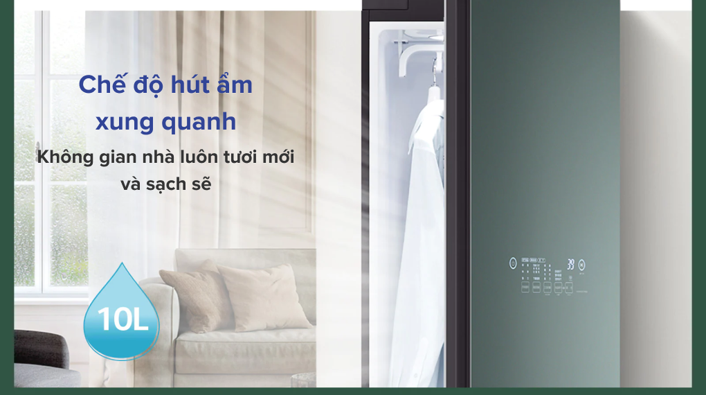 Tủ chăm sóc quần áo thông minh LG S5GOC - Chế độ hút ẩm phòng Tủ chăm sóc quần áo thông minh LG S5GOC - Chế độ hút ẩm phòng