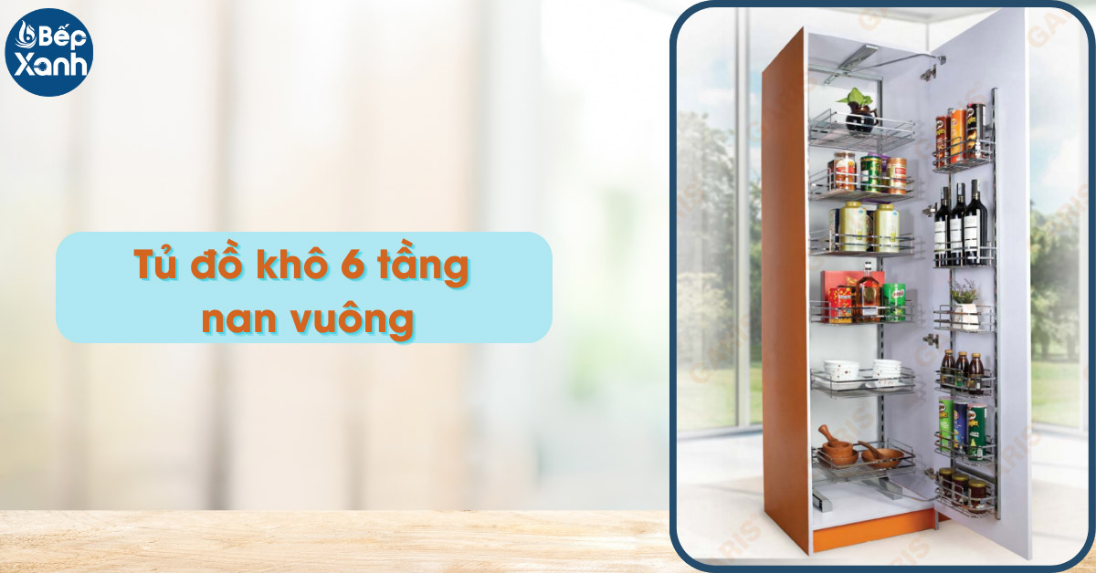 Tủ đồ khô 6 tầng nan vuông Garis