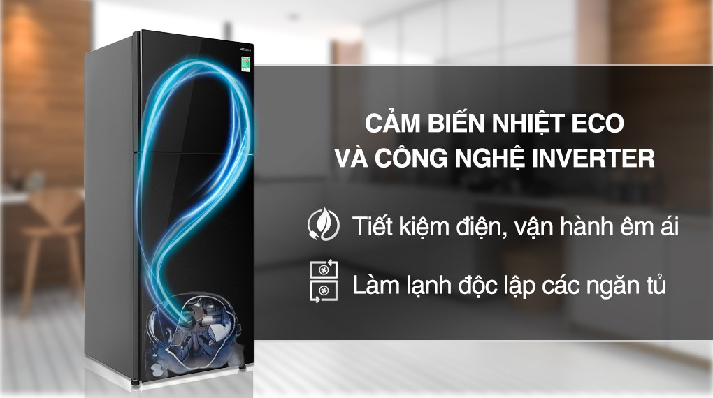 Tủ lạnh Hitachi Inverter 349 lít R-FVY480PGV0 GBK - Công nghệ tiết kiệm điện