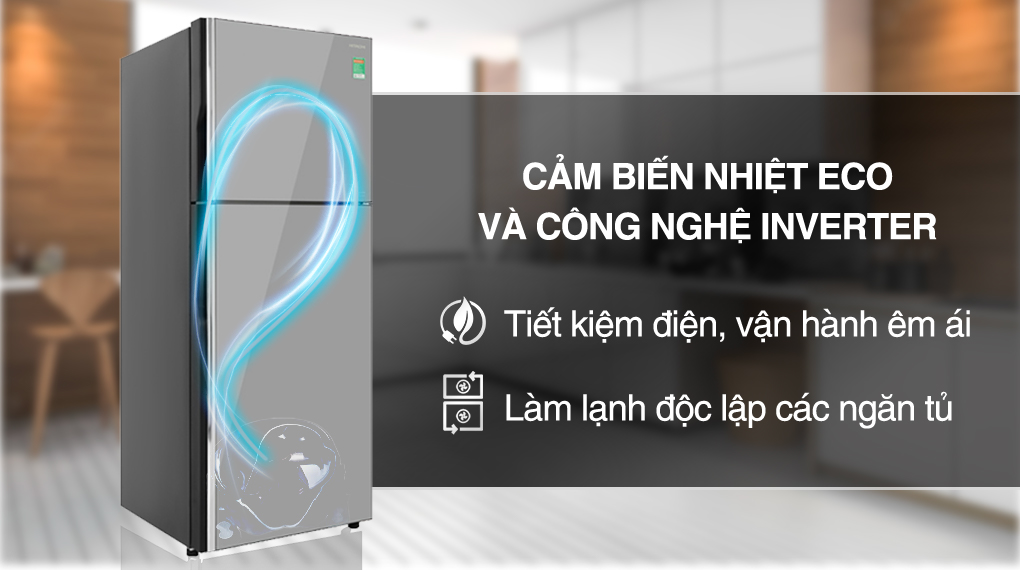 Tủ lạnh Hitachi Inverter 366 lít R-FVX480PGV9 MIR - Công nghệ tiết kiệm điện