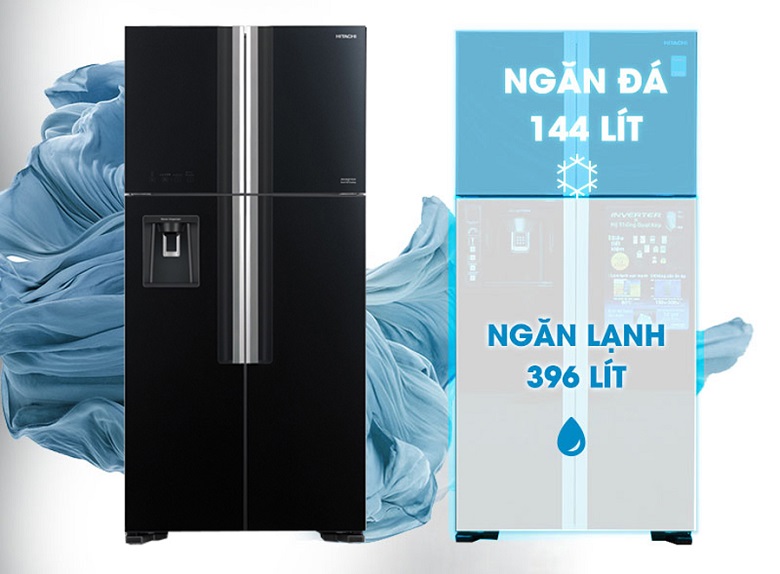 Dung tích 540 lít - Tủ lạnh Hitachi Inverter 540 lít R-FW690PGV7 GBK