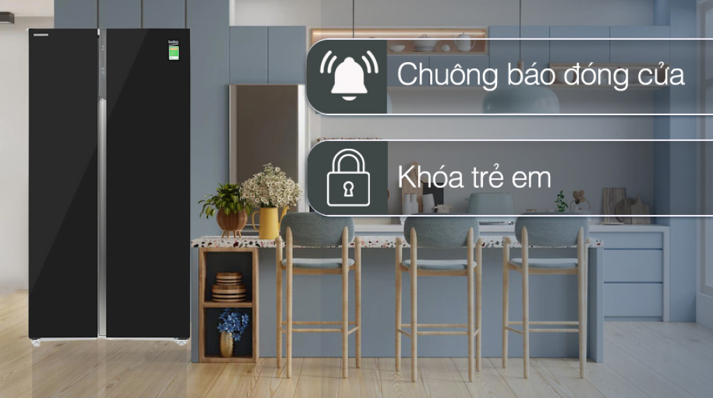 Tủ lạnh Beko Inverter 622 lít GNO62251GBVN - Tiện ích