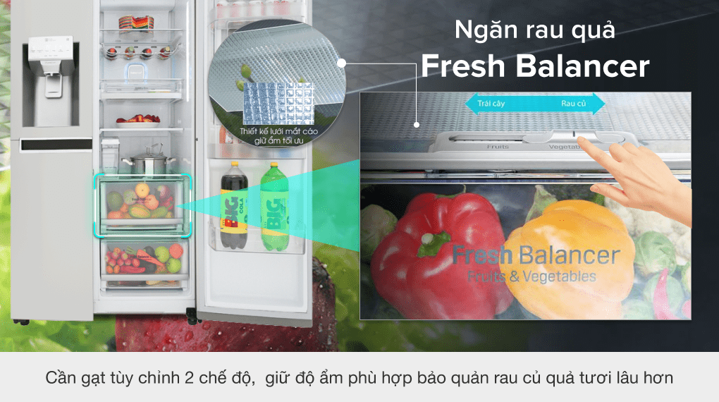 Tủ lạnh LG Inverter InstaView Door-in-Door 601 lít GR-X247JS - Ngăn 2 chế độ Tủ lạnh LG Inverter InstaView Door-in-Door 601 lít GR-X247JS - Ngăn 2 chế độ