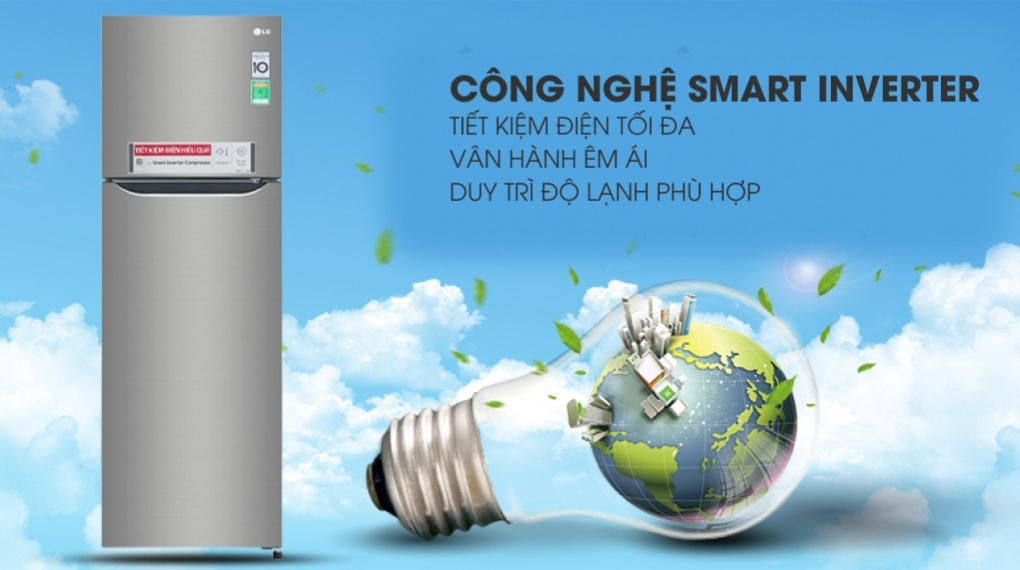 Tủ lạnh LG Inverter 255 lít GN-M255PS - Công nghệ Smart Inverter