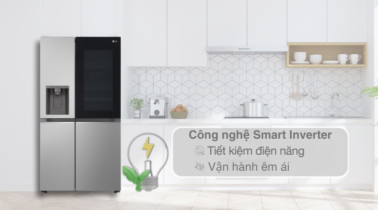 Tủ lạnh LG Inverter 635 lít Side By Side InstaView GR-G257SV - Công nghệ Inverter Tủ lạnh LG Inverter 635 lít Side By Side InstaView GR-G257SV - Công nghệ Inverter