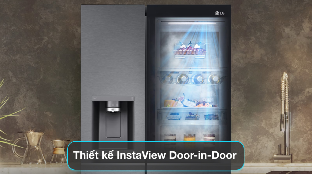 Tủ lạnh LG Inverter 635 Lít Side By Side InstaView Door-in-Door GR-X257BL - Thiết kế Tủ lạnh LG Inverter 635 Lít Side By Side InstaView Door-in-Door GR-X257BL - Thiết kế