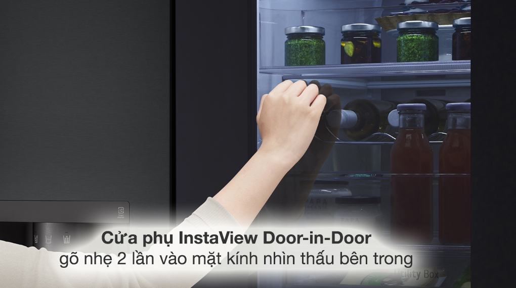 Tủ lạnh LG Inverter 635 Lít Side By Side InstaView Door-in-Door GR-X257BL - Cửa phụ InstaView Door-in-Door Tủ lạnh LG Inverter 635 Lít Side By Side InstaView Door-in-Door GR-X257BL - Cửa phụ InstaView Door-in-Door