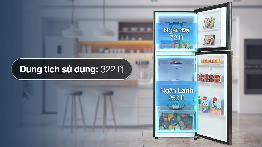 Tủ lạnh Samsung Inverter 322 Lít RT32K503JB1/SV - Ngăn đá, ngăn lạnh