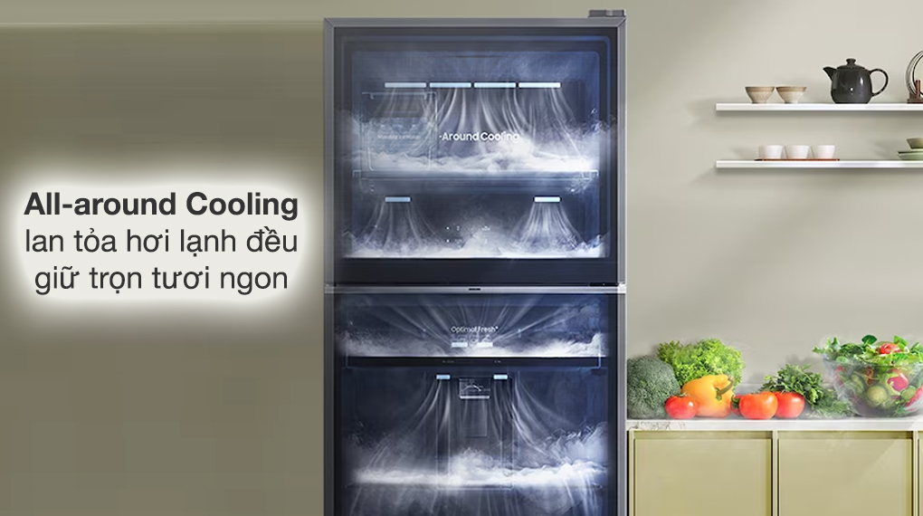 Tủ lạnh Samsung Inverter 406 lít RT42CG6584B1SV - Công nghệ All-around Cooling Tủ lạnh Samsung Inverter 406 lít RT42CG6584B1SV - Công nghệ All-around Cooling
