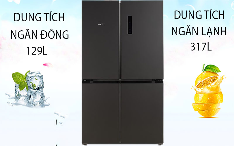 Dung tích của Tủ lạnh Side By Side Kaff KF-BCD446W