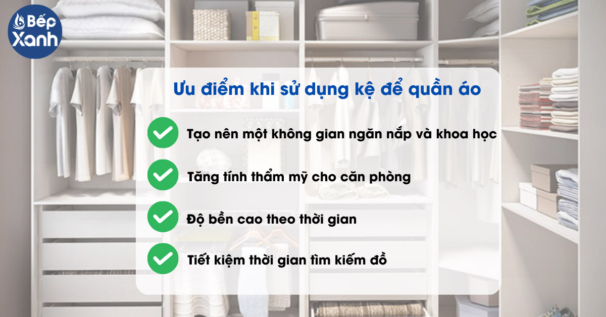 Ưu điểm của kệ để quần áo Garis