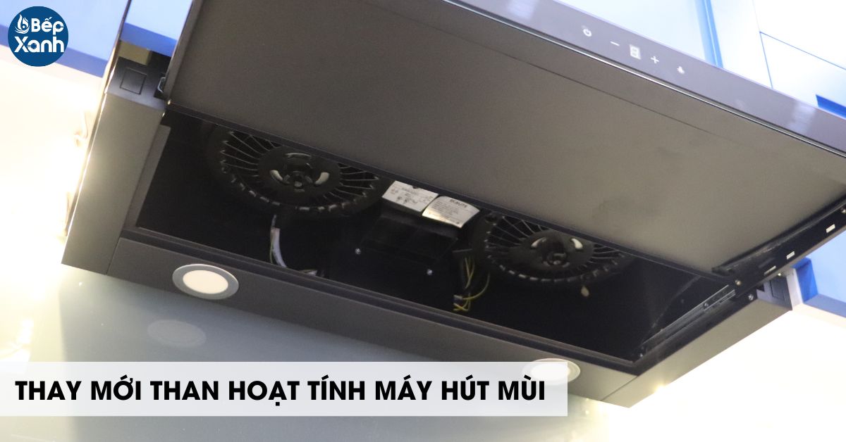 Thay than hoạt tính máy hút mùi