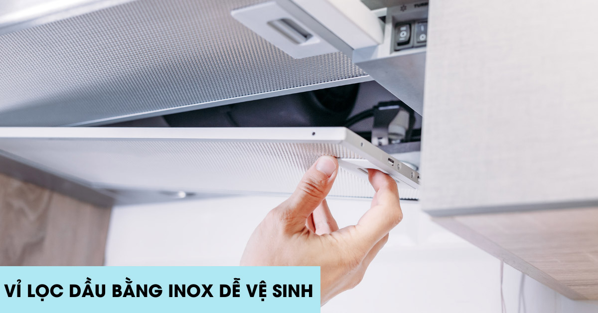 Máy hút mùi kính cong Canzy vỉ lọc dầu dễ vệ sinh