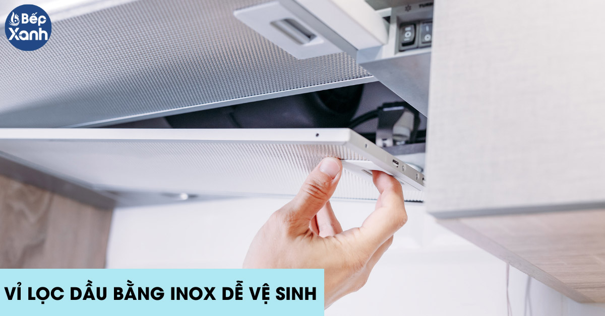 Máy hút mùi kính cong Kaff vỉ lọc dầu dễ vệ sinh