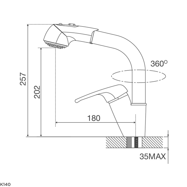 lắp đặt vòi rửa malloca k140