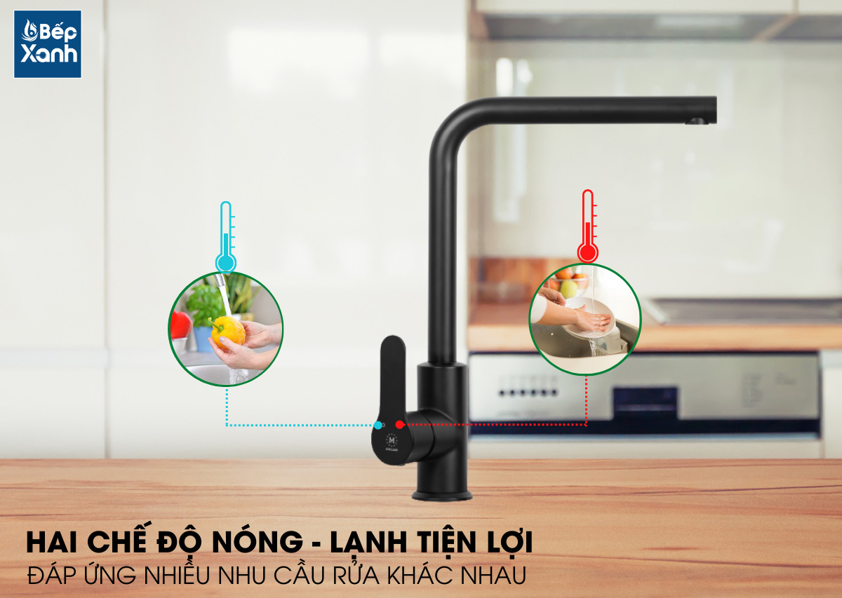 Trang bị 2 nguồn nước nóng lạnh