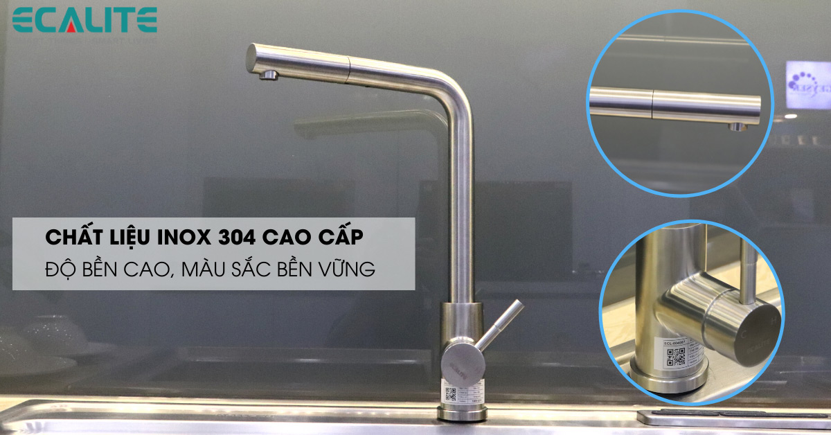 Chất liệu inox 304 cao cấp bền bỉ, chống gỉ sét