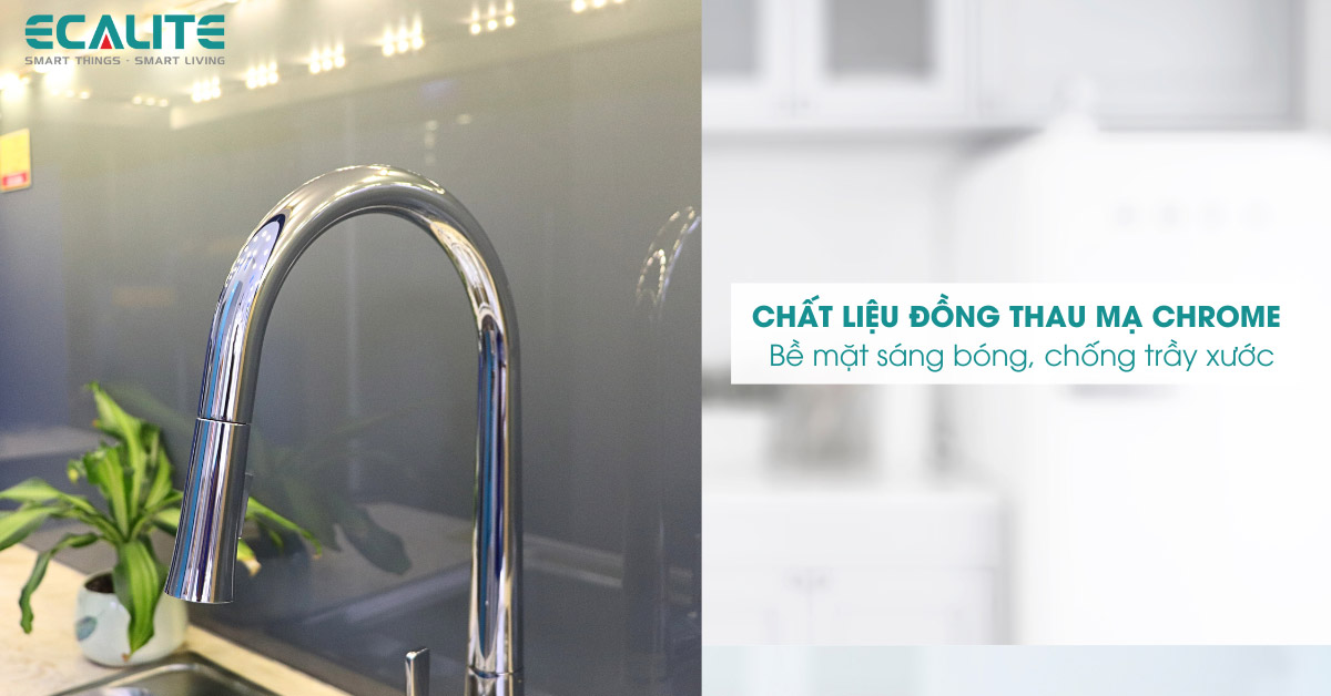 Chất liệu đồng thau mạ chrome sáng bóng