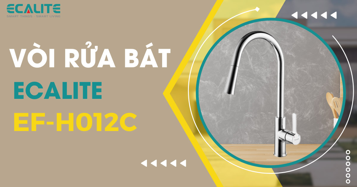 Vòi rửa chén nóng dây rút Ecalite EF-H012C