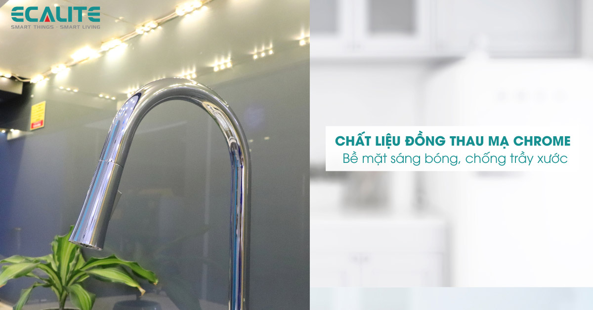 Chất liệu đồng thau mạ chrome sáng bóng