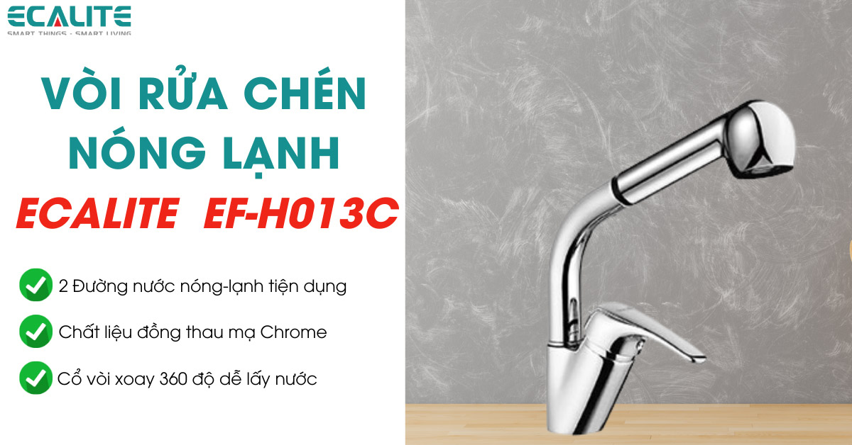 vòi rửa chén nóng lạnh Ecalite EF-H013C