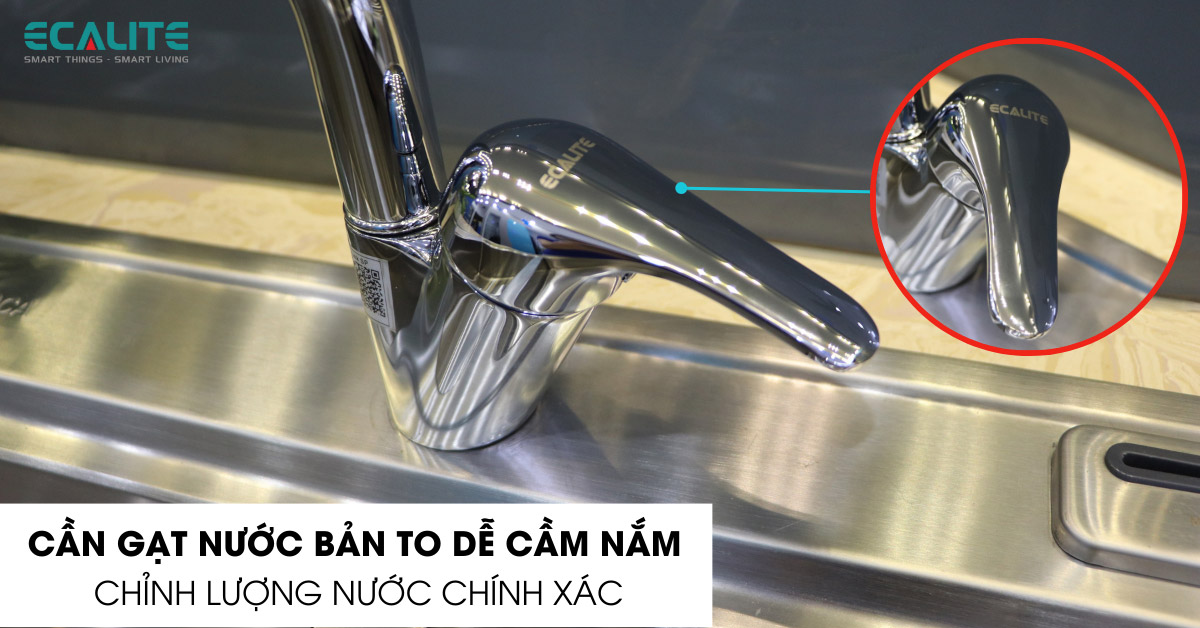 vòi rửa chén nóng lạnh Ecalite EF-H013C cần gạt nước dễ cầm nắm