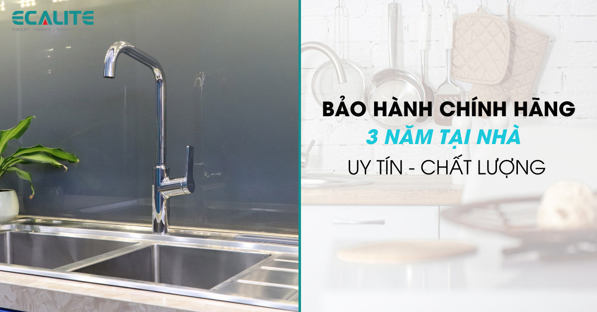 Vòi rửa chén nóng lạnh Ecalite EF-H073C chính sách bảo hành 