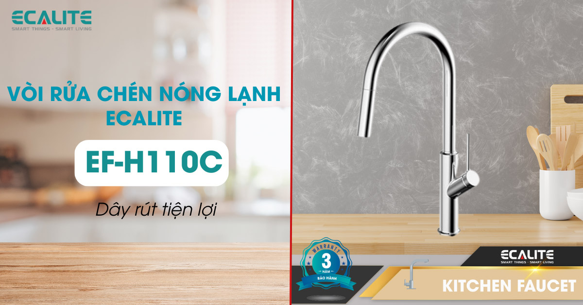 Vòi rửa chén nóng lạnh Ecalite EF-H110C