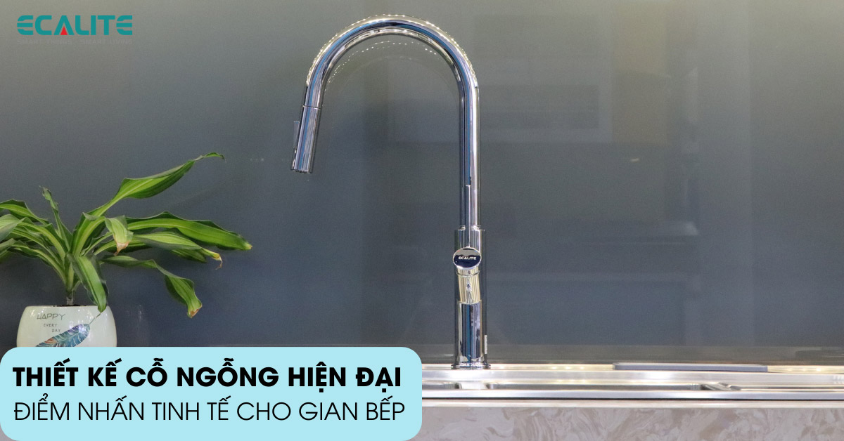 Vòi rửa chén nóng lạnh Ecalite EF-H110C thiết kế hiện đại, sang trọng