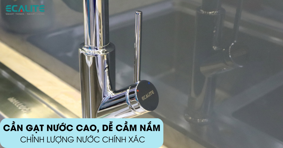 Vòi rửa chén nóng lạnh Ecalite EF-H110C cần gạt nước dạng que