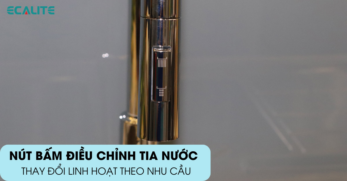 Vòi rửa chén nóng lạnh Ecalite EF-H110C nút bấm thay đổi tia nước 