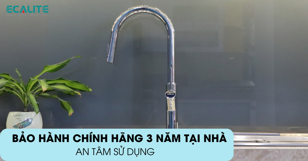 Vòi rửa chén nóng lạnh Ecalite EF-H110C chính sách bảo hành