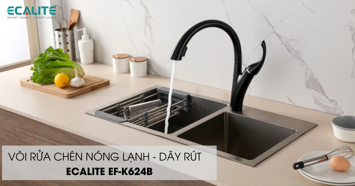 Vòi rửa chén nóng lạnh Ecalite EF-K624B