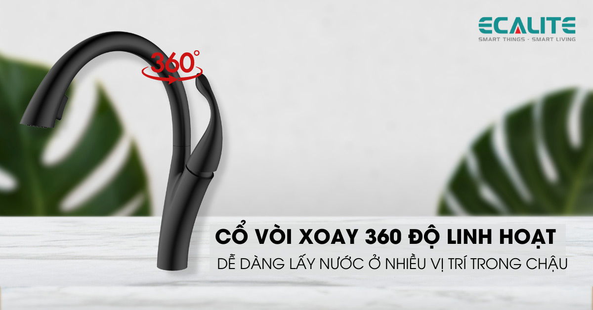 Cổ vòi xoay 360 độ linh hoạt