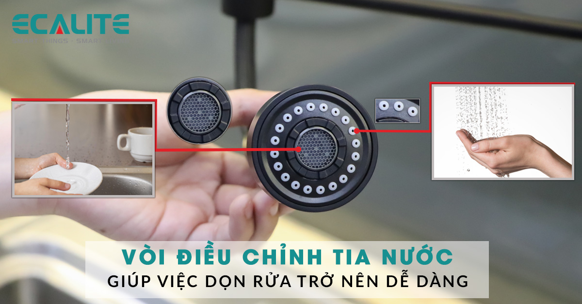 Vòi rửa chén bát EF-K541B điều chỉnh được 2 chế độ tia nước