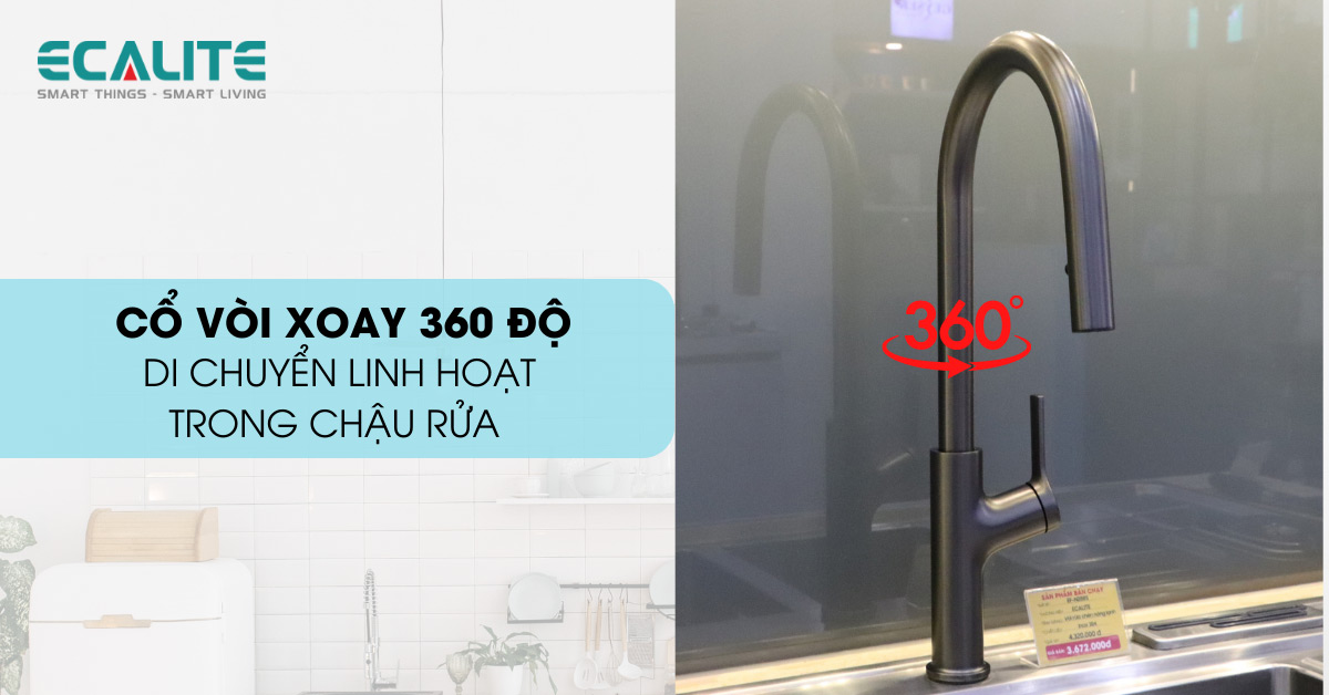 cổ vòi xoay 360 độ lịnh động