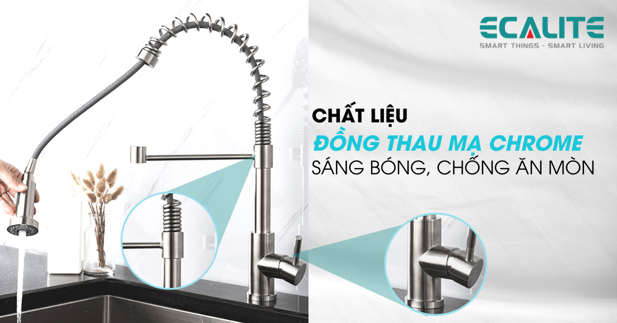 chất liệu đồng thau mạ chrome