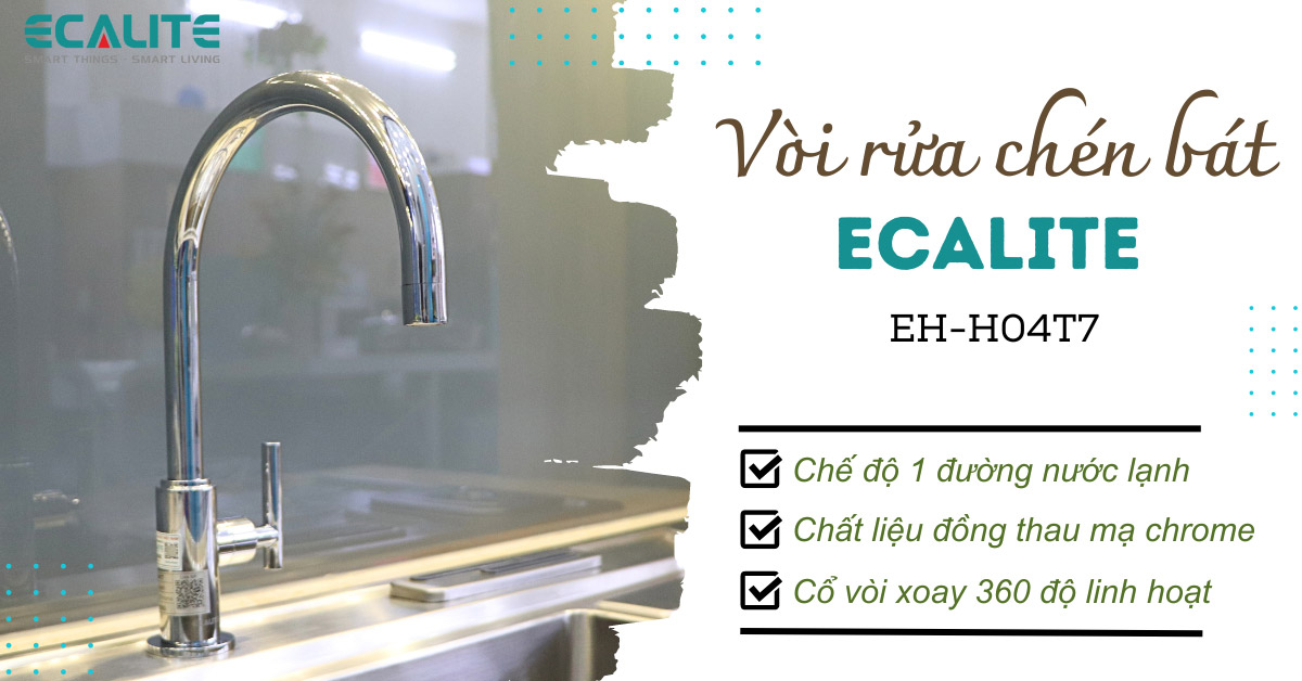 Vòi rửa bát nước lạnh Ecalite EH-H04T7