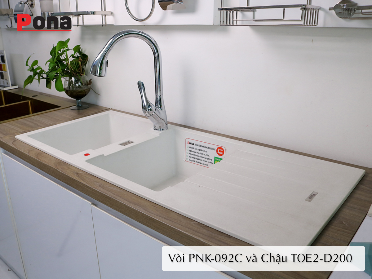 vòi rửa chén nóng lạnh có thể rút PONA PNK-092C